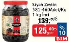 İNCİ SİYAH ZEYTİN 1 KG İNCİ SİYAH ZEYTİN 1 KG